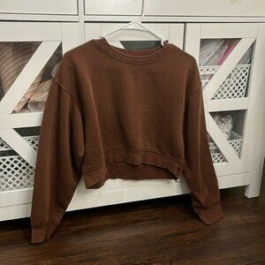 Brown Cropped Zara Sweatshirt
